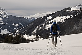 雪,冬天,山