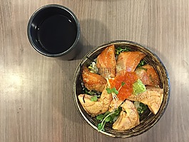 食品,三文魚,碗