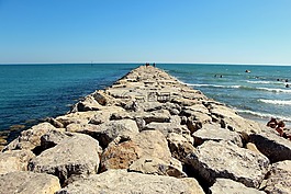 浮桥,海滩,假日