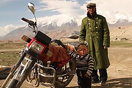 摩托車,男子,男孩