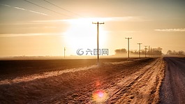 日出,景觀,加拿大