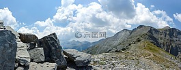 自然,全景,山