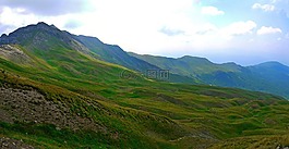 自然,全景,山