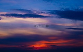 云,天空,日落