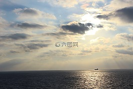 太陽(yáng),海,船舶