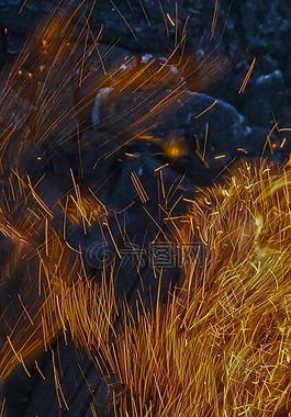 火花,koster,夜