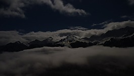 夜,景观,山