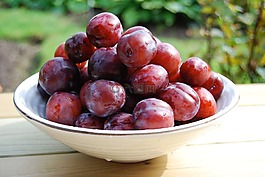梅花,碗,食品