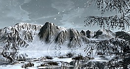 雪,冰,山