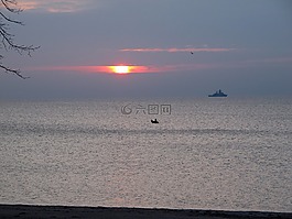 日出,波羅的海,海