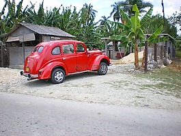 汽車(chē),紅色,哈瓦那
