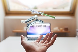 人,手,注射