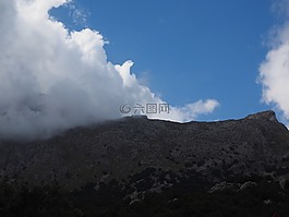 山,云,景觀