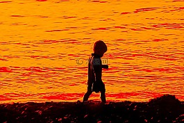 日落,海,波羅的海