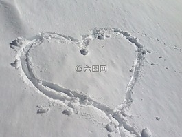 雪,心臟,愛情