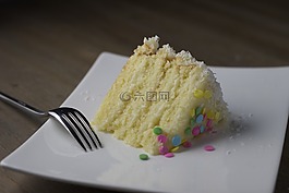 蛋糕,片,切片