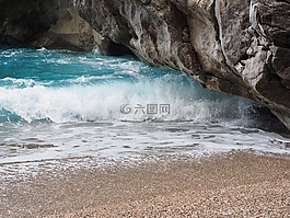 海,波,海灘