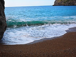 海,波,海灘