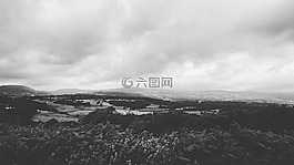黑色和白色,照片,云