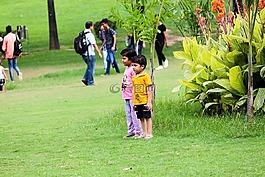 孩子們,兒童,公園
