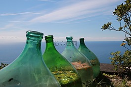 水域,海,瓶