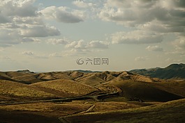 丘陵,云,查看