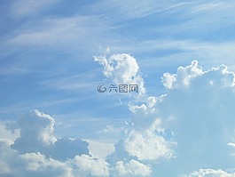 天空,云計算,藍色