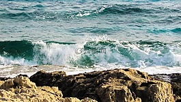 巖質(zhì)海岸,波,砸