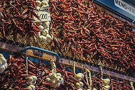辣椒,大蒜,市場