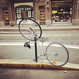 自行車,街,赫爾辛基