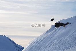 雪,冬天,山
