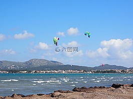 kitesurfer,体育,海
