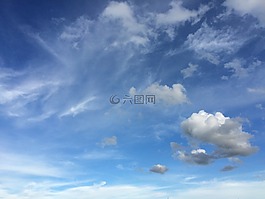 天空,藍(lán)色,云