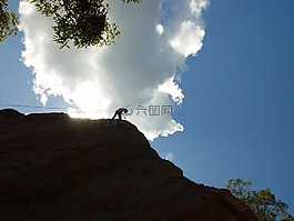 山,男子,攀登