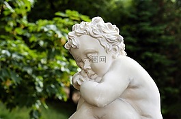 雕塑,孩子,男孩
