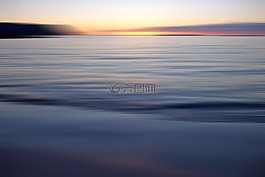 海,日落,天空