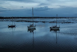 keyhaven 湾,船舶,海