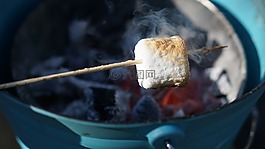 棉花糖,燒烤,木炭