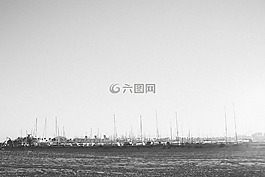 海灘,海港,船