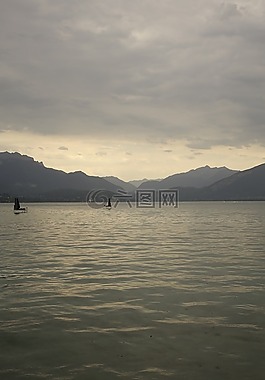 湖,山,天空