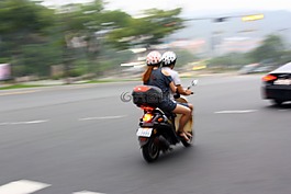 摩托車,夫婦,路