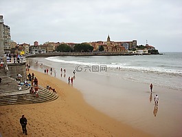 阿斯圖利亞斯,海灘,的