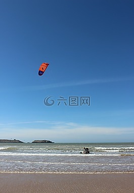 风筝,kitesurfer,体育