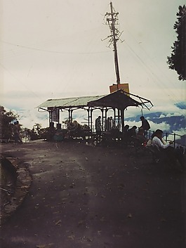 路,路面,小屋
