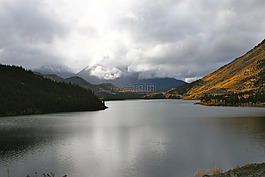 湖,山,自然