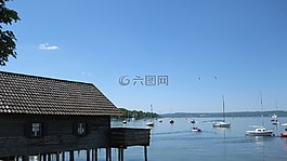 湖 ammersee,巴伐利亞,德國(guó)