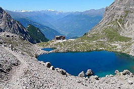 山,bergsee,景觀