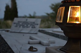 墓,蠟燭,公墓