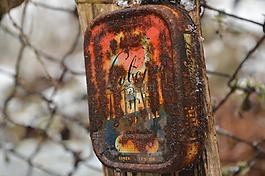 生銹,罐,舊