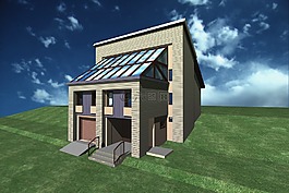 房子,小屋,三維模型